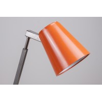 Lampka biurkowa Lampette. Tworzywo sztuczne w kolorze pomarańczowym, metal chromowany. Sygn. LAMPETTE, Made in Germeny. Niemcy. Lata 70. XX. 